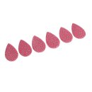 Rochenleder Tropfen flach / ca.55x4mm / Pink / 6pcs.