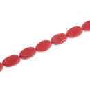 Rochenleder  drops oval klein / ca.25x15mm / Red / 16pcs.