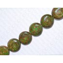 resin green with Albutra inslay UFO 37x14mm