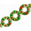 resin green with santol cracking inlay donut 70x10mm hole...