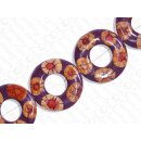 resin purple with santol cracking inlay donut 70x10mm...