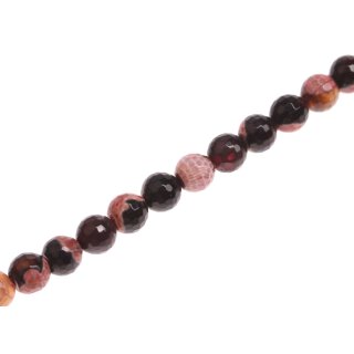 Stein Perlen Pink agate faceted round beads / 10mm.