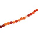 Steinperlen red line agate faceted round beads / 6mm.