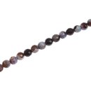 Steinperlen Purple agate faceted round beads / 6mm.