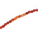 Steinperlen red line agate faceted round beads / 6mm.