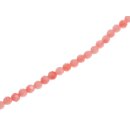 Steinperlen dyed salmon bamboo coral faceted round beads...