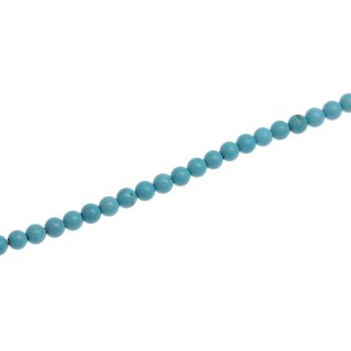 Steinperlen SYN. Turquoise round beads / 4mm.