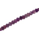 Steinperlen Amethyst faceted saucer   / 6x4mm.