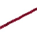 Steinperlen Ruby red faceted saucer   / 4x2mm.