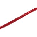 Steinperlen Dyed bamboo coral red wheel   / 5mm.