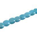Stone SYN. Turquoise blue flat round   / 20mm.