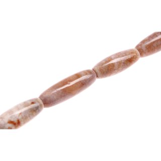 Steinperlen Multi Brioche agate long oval / 46mm.