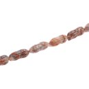 Steinperlen Red zebra jasper peanut / 35mm.