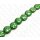 Harz Beads Ufo Opaque Green with Sliced Shells Inlay  21mm