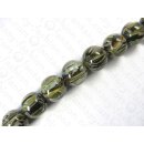 Resin ball bead with grennshell inlay,ca.27mm