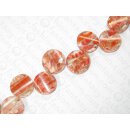 Resin w. Red Pectin,round,flat,upsd,ca.25x9mm