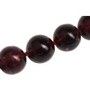 Glasperlen Shiny Red wine round / 25mm / 14pcs.