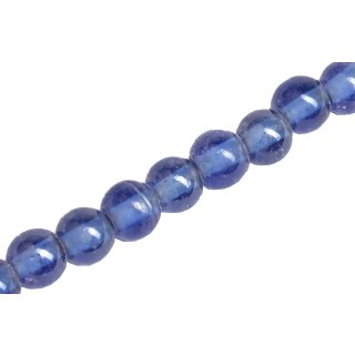 Glasperlen Shiny  Blue round / 11mm / 36pcs.