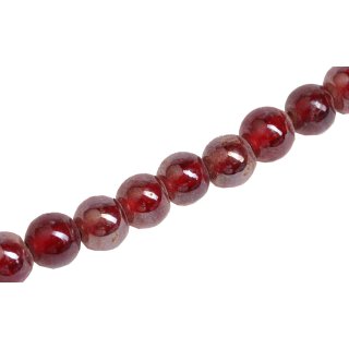 Glasperlen Shiny  red round / 11mm / 36pcs.