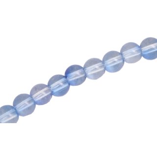 Glasperlen Shiny  blue round / 8mm / 23pcs.