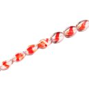 Glasperlen Shiny  red Twisted / 13mm / 31pcs.