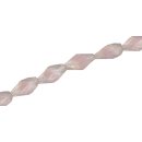 Glasperlen Shiny Transparent white Twisted / 16x10mm /...