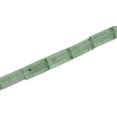 Glasperlen Shiny green Tube / 20mm / 20pcs.