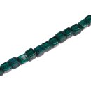 Glasperlen Shiny dark green Tube / 11mm / 35pcs.