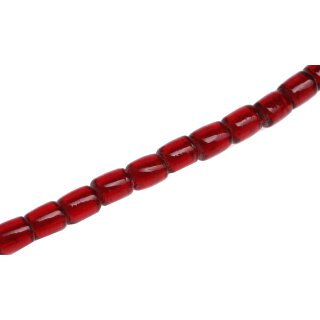 Glasperlen Shiny Red Tube / 12mm / 34pcs.