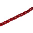 Glasperlen Shiny Red Tube / 12mm / 34pcs.