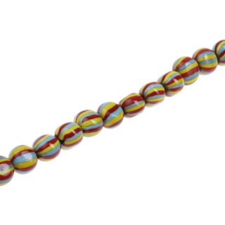 Glasperlen Shiny w design Multicolor round / 16mm / 27pcs.