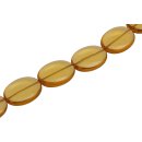 Glasperlen Shiny honey flat oval / 40mm / 10pcs.