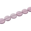 Glasperlen Shiny rose flat round / 30mm / 13pcs.