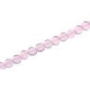 Glasperlen Shiny – rose flat round / 8mm / 46pcs.