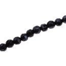 Glasperlen Shiny black round / 8mm / 52pcs.