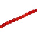 Glasperlen Shiny  red round / 6mm / 72pcs.