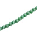 Glasperlen Shiny  w design green round / 6,5mm / 60pcs.