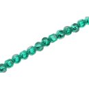 Glasperlen Shiny  w design  green round / 8mm / 56pcs.