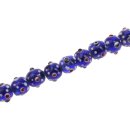 Glasperlen Shiny w design blue  red white round / 12mm /...