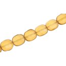 Glasperlen Shiny honey flat oval / 13x11mm / 30pcs.