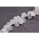 Glasperlen Shiny  white teardrops / 20mm / 50pcs.