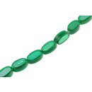 Harz Perlen w/ Aluminum Foil Inlay Green oval / 28x20x9mm...