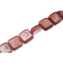 Harz Perlen w/ Aluminum Foil Inlay  Burgundy Square /...