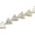 Harz Perlen w/ Aluminum Foil Inlay  White Triangle / 23x8mm / 18pcs.