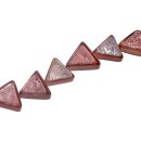 Harz Perlen w/ Aluminum Foil Inlay  Burgundy Triangle /...