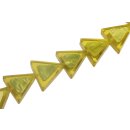 Harz Perlen w/ Aluminum Foil Inlay  Yellow Triangle /...