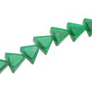 Harz Perlen w/ Aluminum Foil Inlay  Green Triangle /...