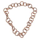 Halskette Wasserschlange Leder Chain 45mm ,  Holzsmoke / Ring / 120cm