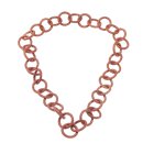 Halskette Wasserschlange Leder Chain 45mm ,  Brown / Ring / 120cm